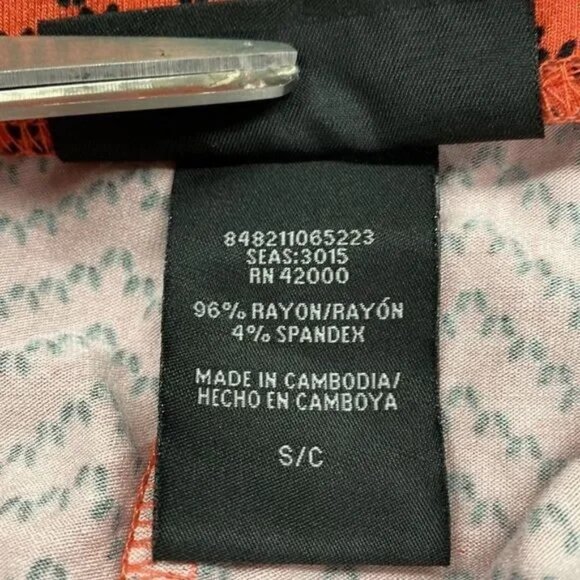 ATTENTION 2 PIECE CORAL ORANGE/BLACK SKIRT & TANK WITH CUT OUT MESH BACK SMALL - Picture 7 of 7